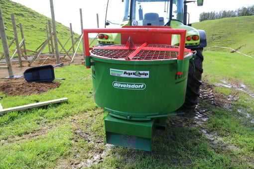 PTO Pan Concrete Mixer on Tractor