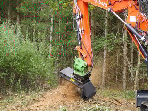 Digger Forestry Mulcher for Stumps Pine Slash Vegetation Control