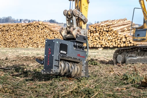 Prinoth Excavator Fixed Tooth Forestry Mulcher Hydraulic