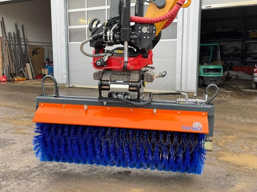 Digger Mounted Hydraulic Brush Sweeper NZ